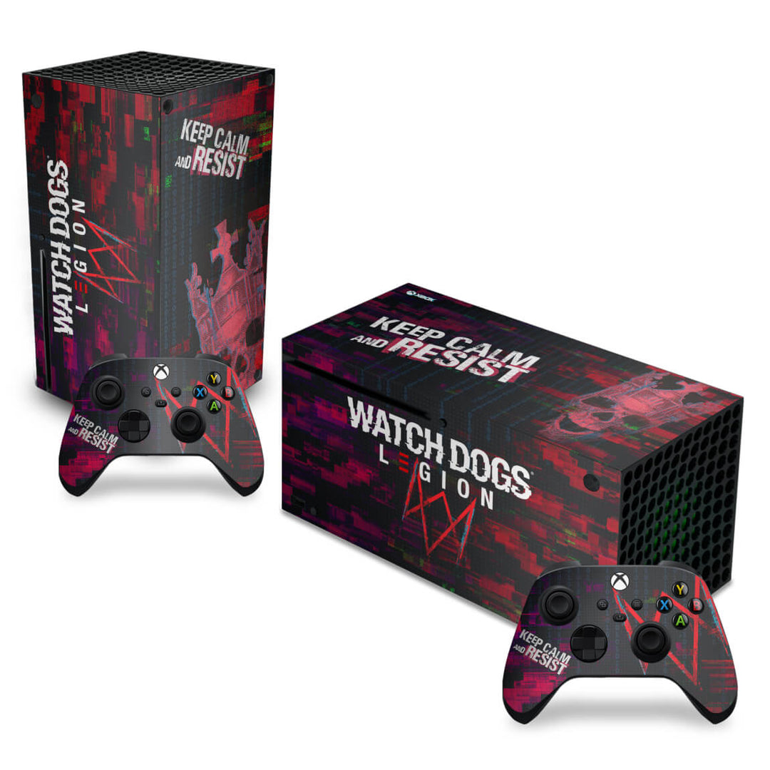 Skin Anti-Rage Xbox Series X Horizontal - Watch Dogs Legion - Pop Arte Skins