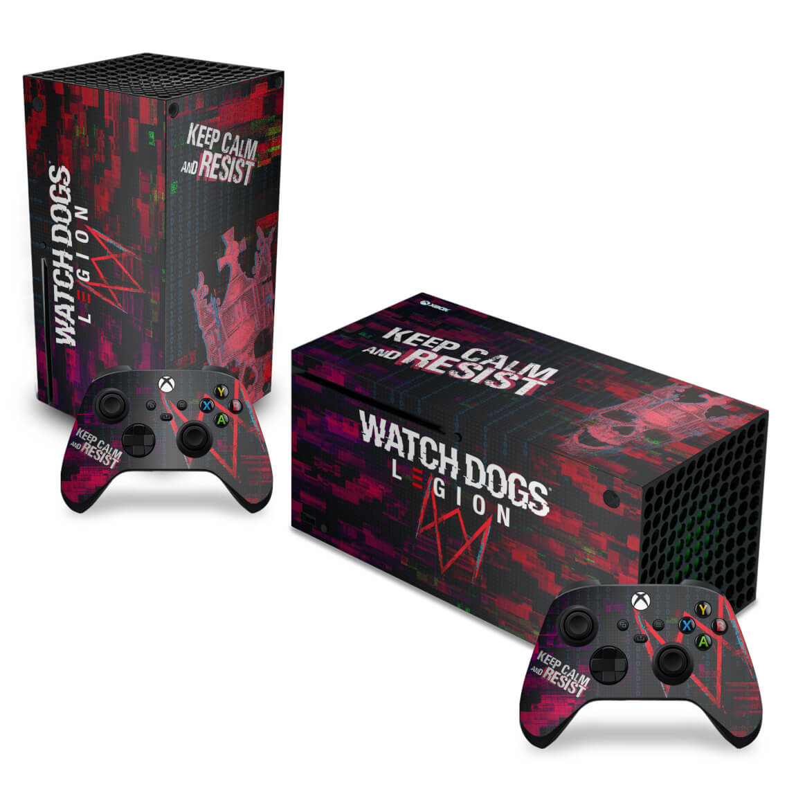 Skin Anti-Rage Xbox Series X Horizontal - Watch Dogs Legion