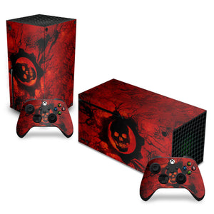 Skin Anti-Rage Xbox Series X Horizontal - Gears of War - Skull - Pop Arte Skins