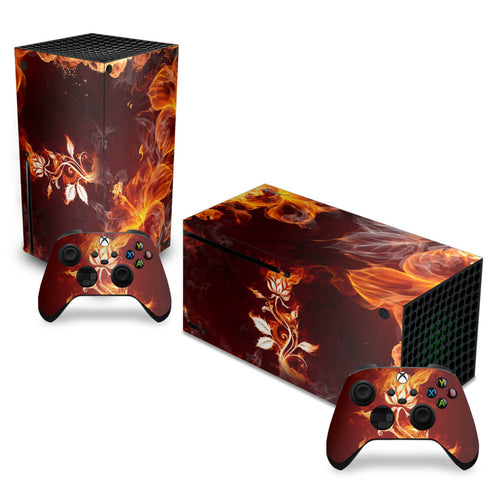 Skin Anti-Rage Xbox Series X Horizontal - Fire Flower