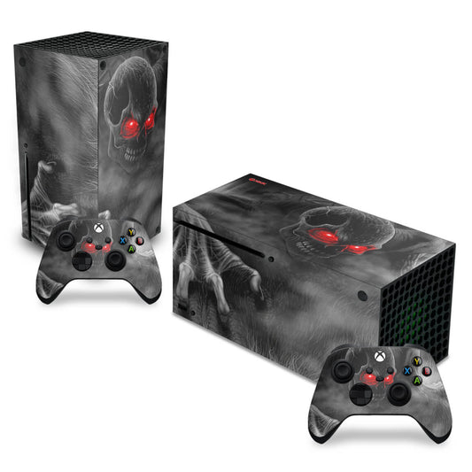 Skin Anti-Rage Xbox Series X Horizontal - Caveira Skull