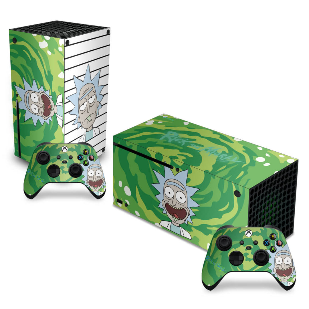 Skin Anti-Rage Xbox Series X Horizontal - Rick And Morty - Pop Arte Skins