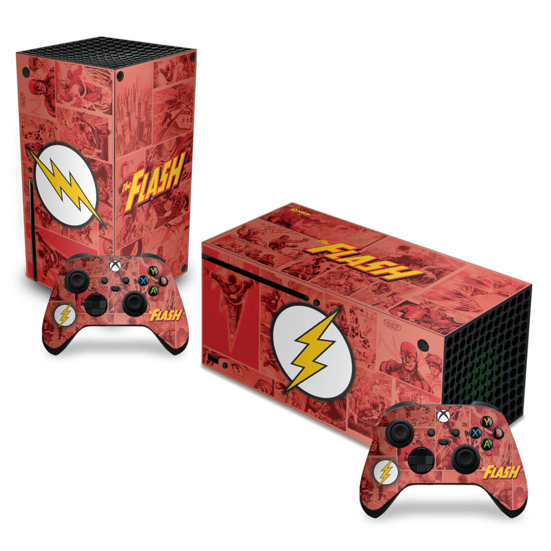 Skin Anti-Rage Xbox Series X Horizontal - The Flash Comics - Pop Arte Skins