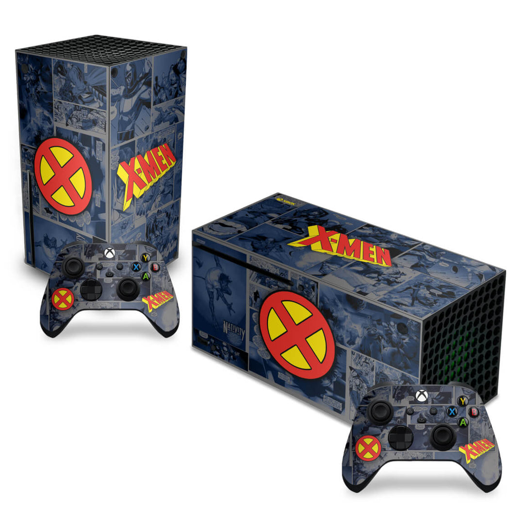 Skin Anti-Rage Xbox Series X Horizontal - X-Men Comics - Pop Arte Skins