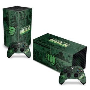 Skin Anti-Rage Xbox Series X Horizontal - Hulk Comics - Pop Arte Skins