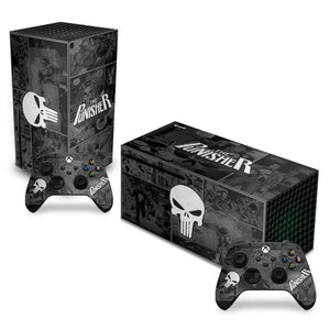 Skin Anti-Rage Xbox Series X Horizontal - The Punisher Justiceiro Comics - Pop Arte Skins