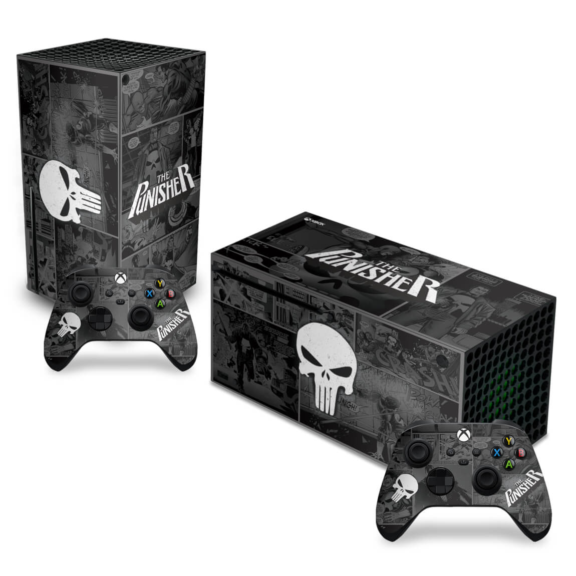 Skin Anti-Rage Xbox Series X Horizontal - The Punisher Justiceiro Comics