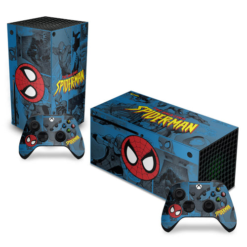 Skin Anti-Rage Xbox Series X Horizontal - Homem-Aranha Spider-Man Comics