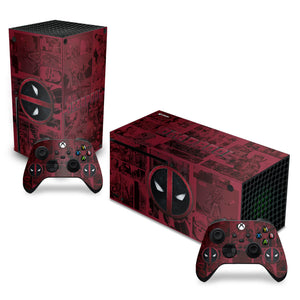 Skin Anti-Rage Xbox Series X Horizontal - Deadpool Comics - Pop Arte Skins