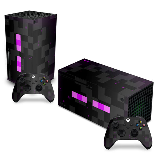 Skin Anti-Rage Xbox Series X Horizontal - Minecraft Enderman