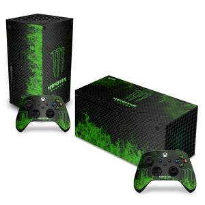 Skin Anti-Rage Xbox Series X Horizontal - Monster Energy Drink - Pop Arte Skins