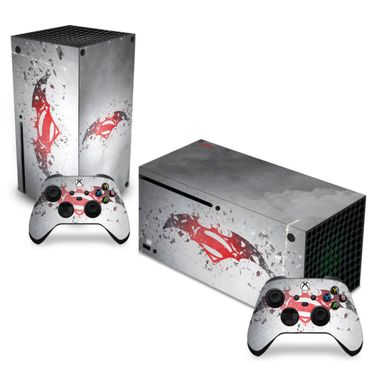 Skin Anti-Rage Xbox Series X Horizontal - Batman Vs Superman Logo