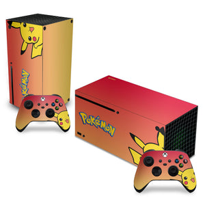 Skin Anti-Rage Xbox Series X Horizontal - Pokemon Pikachu - Pop Arte Skins