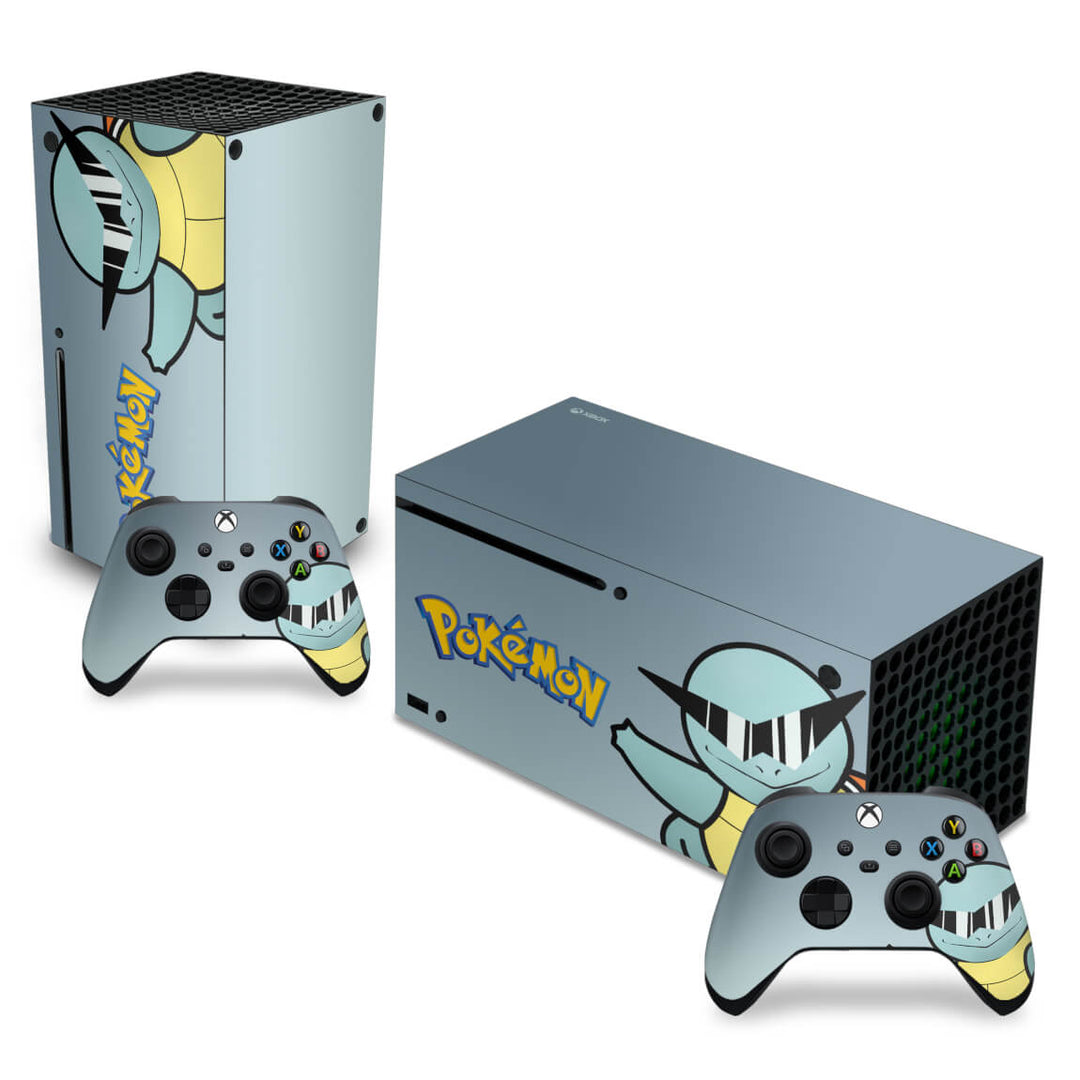 Skin Anti-Rage Xbox Series X Horizontal - Pokemon Squirtle - Pop Arte Skins