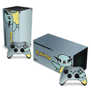 Skin Anti-Rage Xbox Series X Horizontal - Pokemon Squirtle - Pop Arte Skins