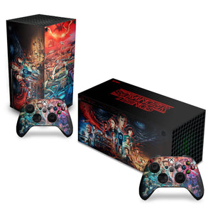 Skin Anti-Rage Xbox Series X Horizontal - Stranger Things - Pop Arte Skins