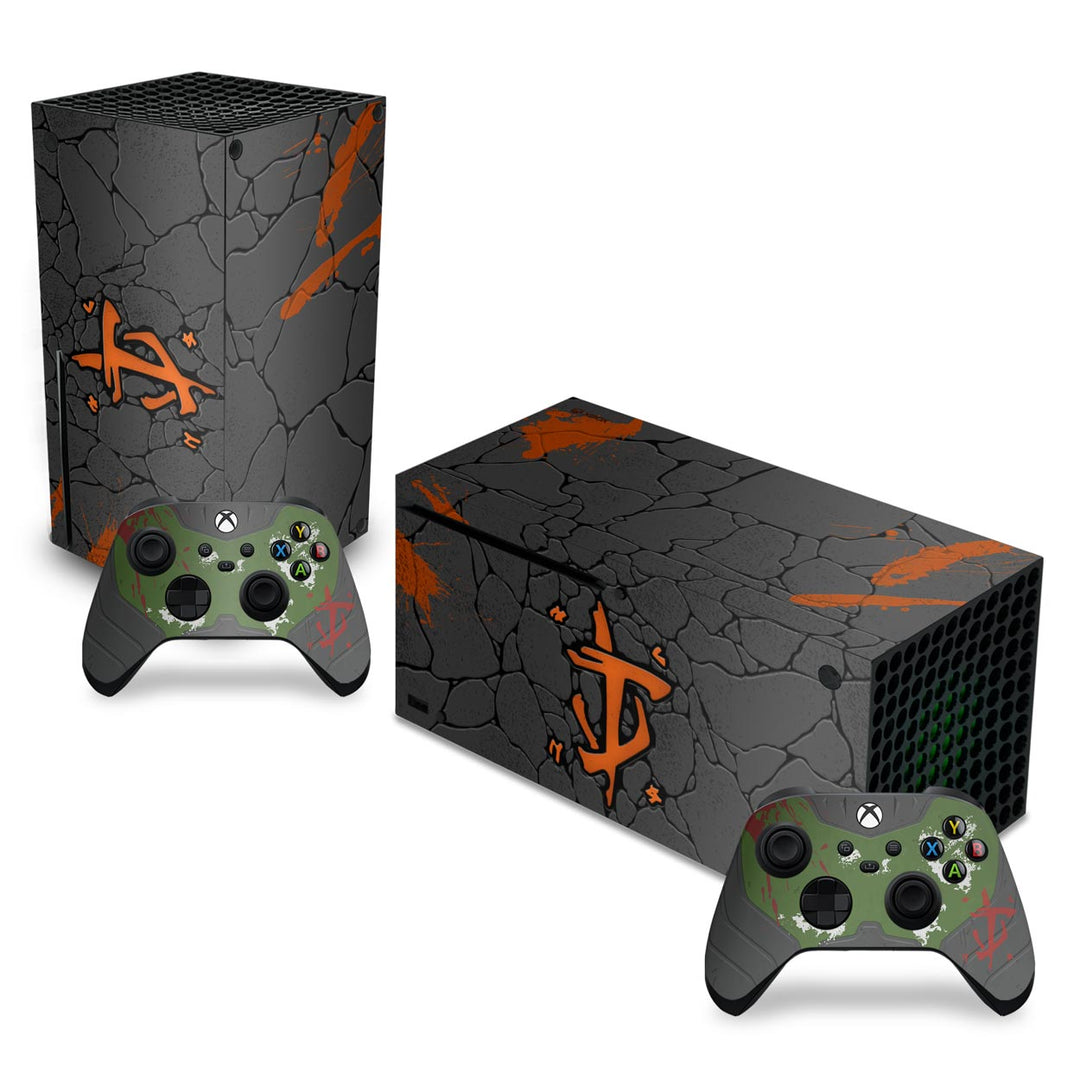 Skin Anti-Rage Xbox Series X Horizontal - Doom: The Dark Ages - Pop Arte Skins