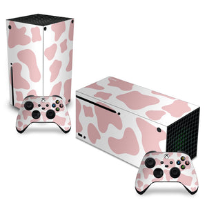 Skin Anti-Rage Xbox Series X Horizontal - Vaquinha Rosa - Pop Arte Skins