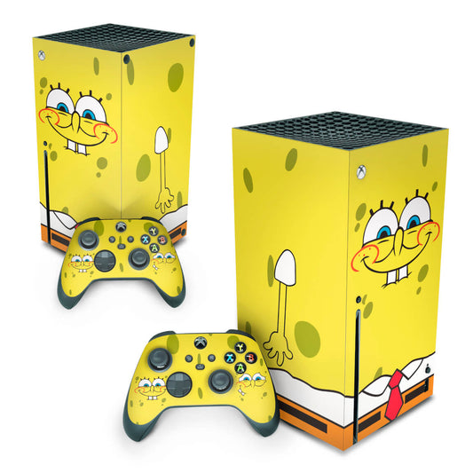 Xbox Series X Skin Anti-Rage Vertical - Bob Esponja