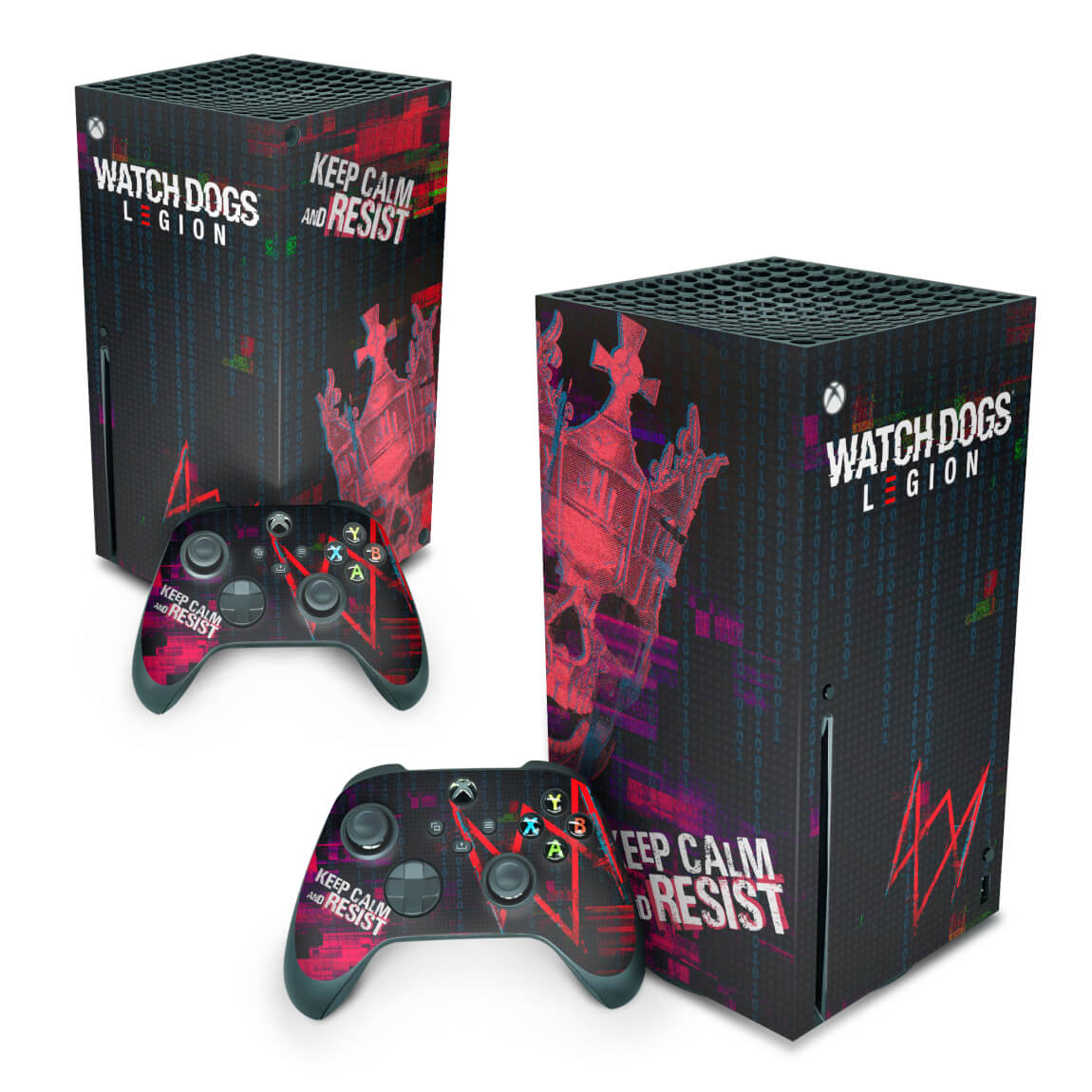 Xbox Series X Skin Anti-Rage Vertical - Watch Dogs Legion