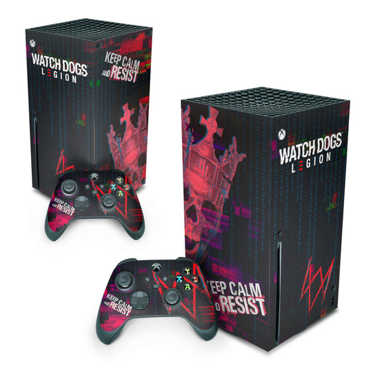 Xbox Series X Skin Anti-Rage Vertical - Watch Dogs Legion