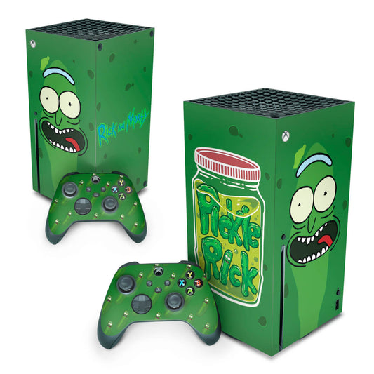 Xbox Series X Skin Anti-Rage Vertical - Pickle Rick And Morty