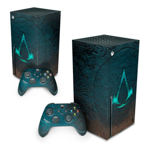 Skin Anti-Rage Xbox Series X Vertical - Assassin's Creed Valhalla - Pop Arte Skins