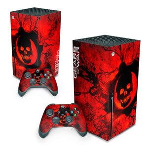 Skin Anti-Rage Xbox Series X Vertical - Gears of War - Skull - Pop Arte Skins