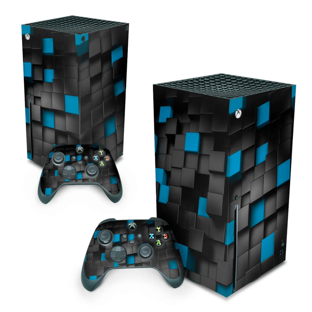 Skin Anti-Rage Xbox Series X Vertical - Cubos - Pop Arte Skins