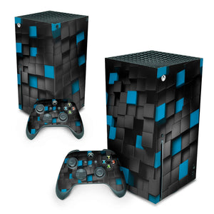 Skin Anti-Rage Xbox Series X Vertical - Cubos - Pop Arte Skins