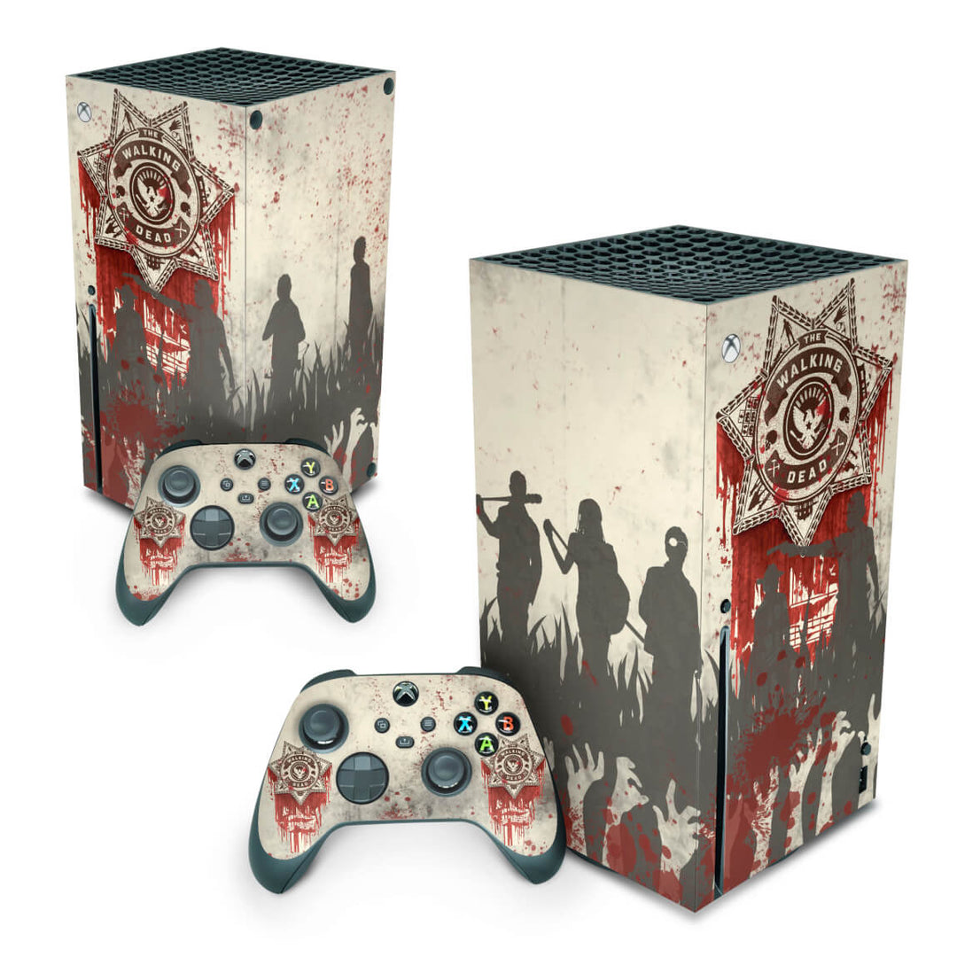Skin Anti-Rage Xbox Series X Vertical - The Walking dead - Pop Arte Skins