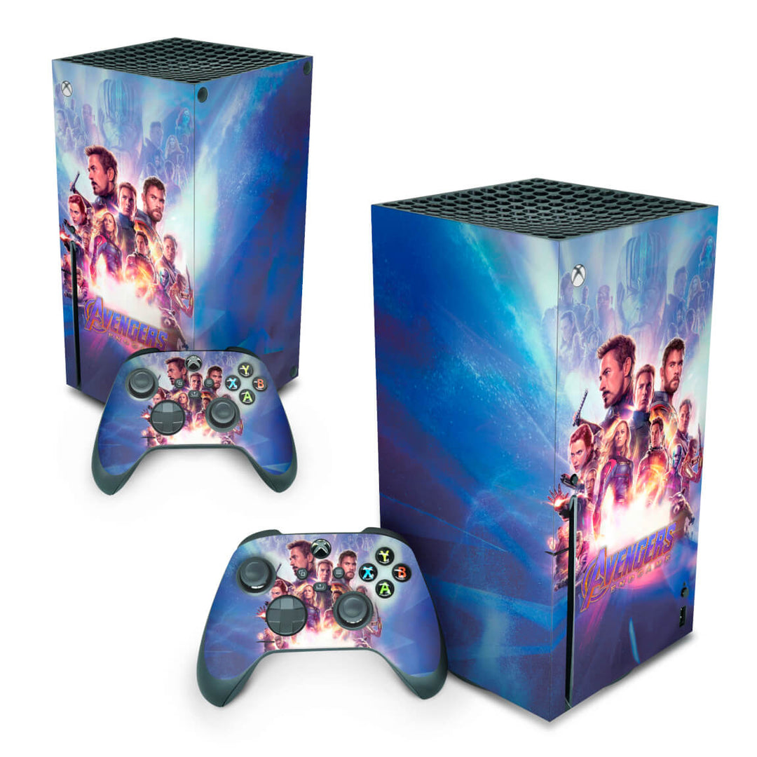 Skin Anti-Rage Xbox Series X Vertical - Vingadores Ultimato Endgame - Pop Arte Skins