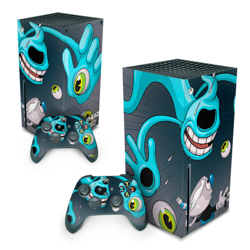 Skin Anti-Rage Xbox Series X Vertical - Cuphead