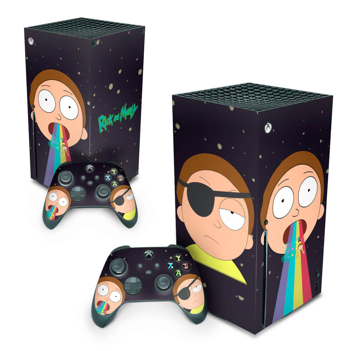 Xbox Series X Skin Anti-Rage Vertical - Morty Rick And Morty