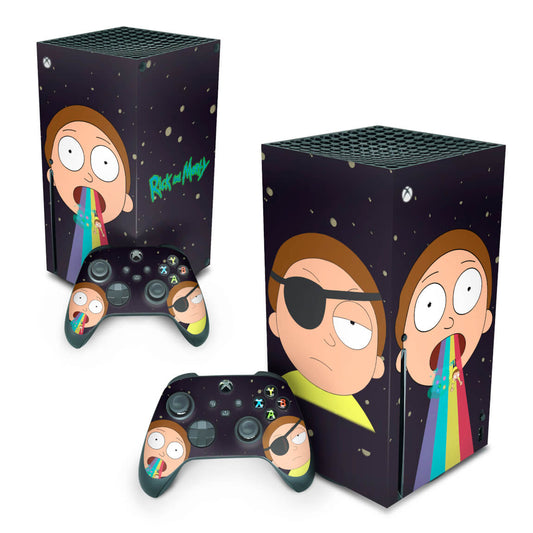 Xbox Series X Skin Anti-Rage Vertical - Morty Rick And Morty