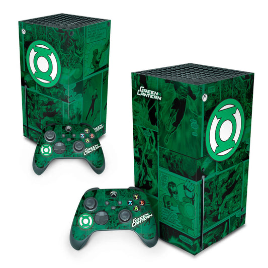 Xbox Series X Skin Anti-Rage Vertical - Lanterna Verde Comics
