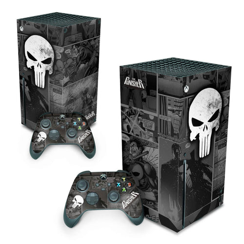 Skin Anti-Rage Xbox Series X Vertical - The Punisher Justiceiro Comics