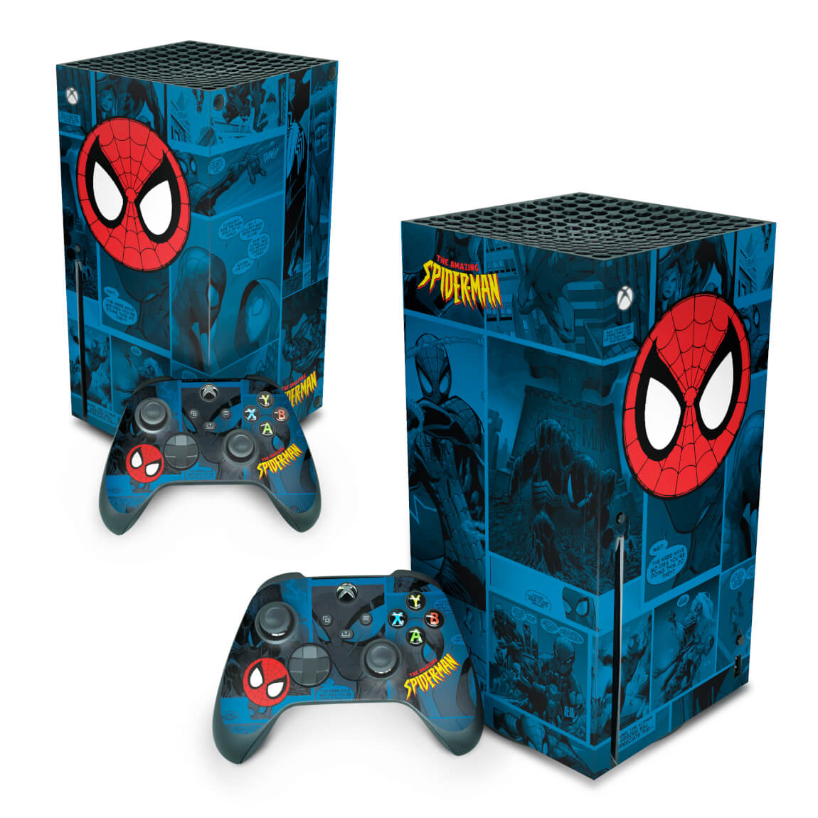 Xbox Series X Skin Anti-Rage Vertical - Homem-Aranha Spider-Man Comics