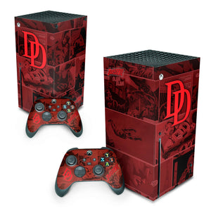 Skin Anti-Rage Xbox Series X Vertical - Daredevil Demolidor Comics - Pop Arte Skins