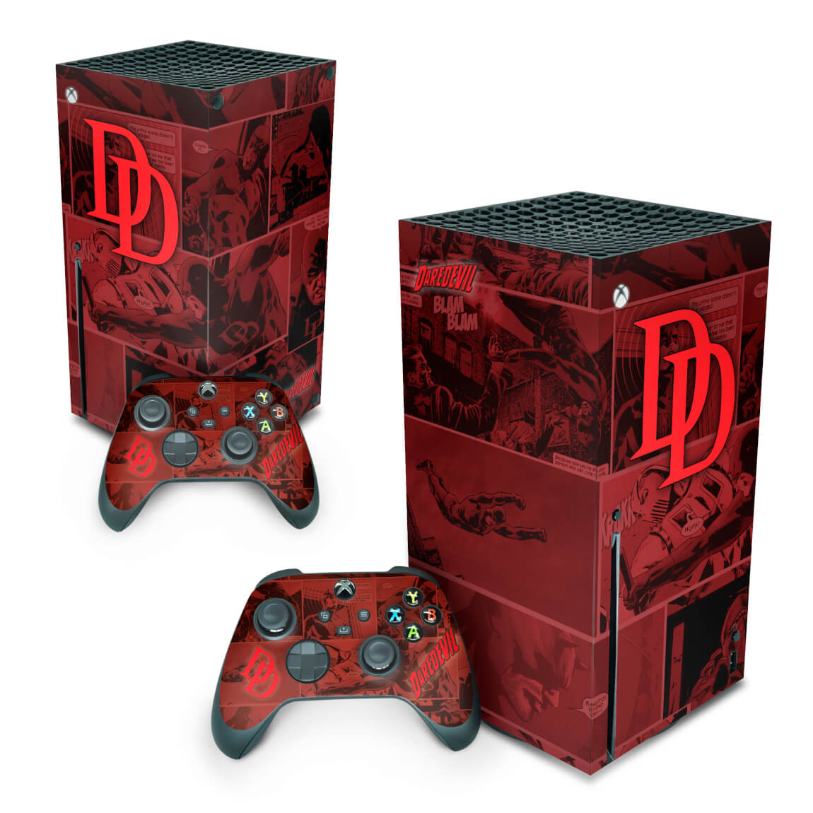 Skin Anti-Rage Xbox Series X Vertical - Daredevil Demolidor Comics