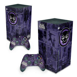 Skin Anti-Rage Xbox Series X Vertical - Pantera Negra Comics - Pop Arte Skins