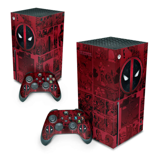 Skin Anti-Rage Xbox Series X Vertical - Deadpool Comics