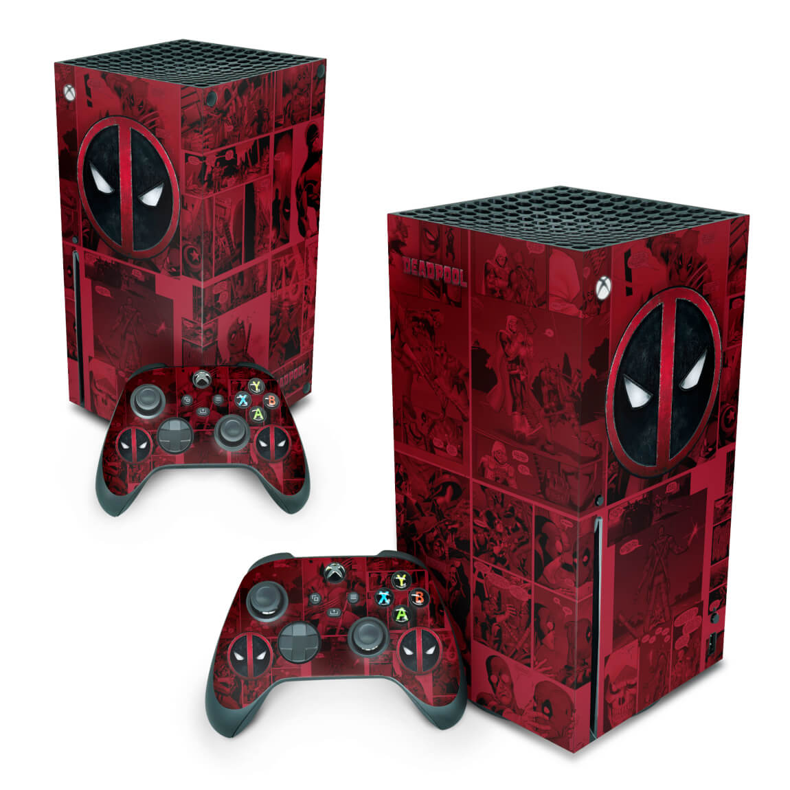 Xbox Series X Skin Anti-Rage Vertical - Deadpool Comics