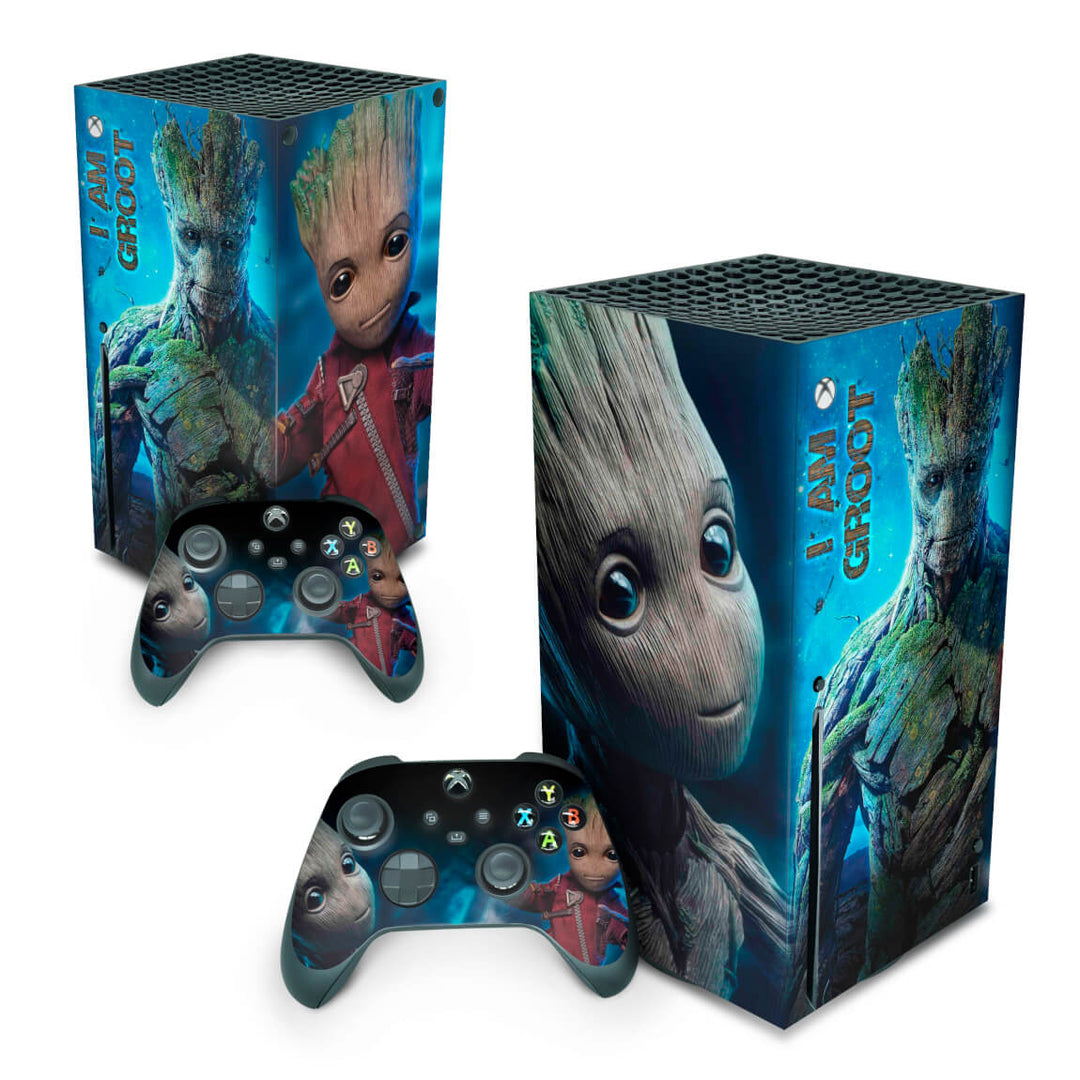 Skin Anti-Rage Xbox Series X Vertical - Baby Groot - Pop Arte Skins