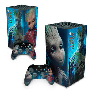 Skin Anti-Rage Xbox Series X Vertical - Baby Groot - Pop Arte Skins