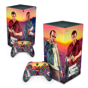 Skin Anti-Rage Xbox Series X Vertical - GTA V - Pop Arte Skins