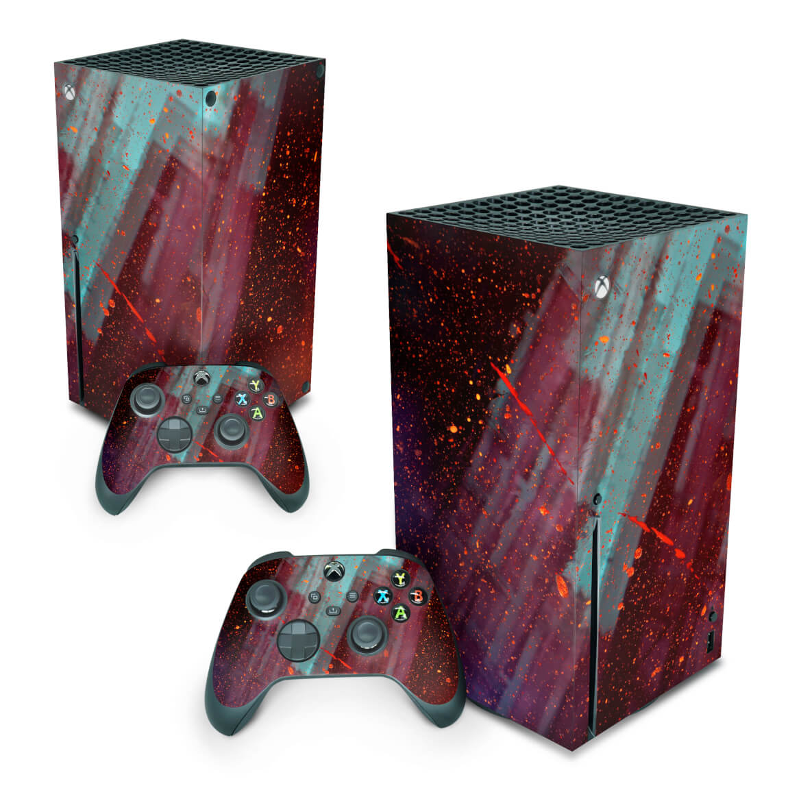 Skin Anti-Rage Xbox Series X Vertical - Abstrato #100