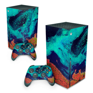 Skin Anti-Rage Xbox Series X Vertical - Abstrato #105 - Pop Arte Skins
