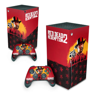 Skin Anti-Rage Xbox Series X Vertical - Red Dead Redemption 2 - Pop Arte Skins