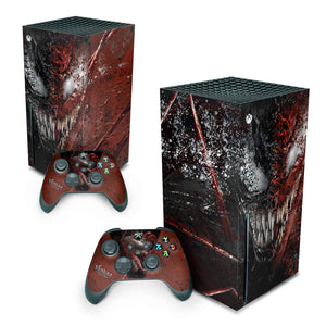 Skin Anti-Rage Xbox Series X Vertical - Venom Tempo de Carnificina - Pop Arte Skins